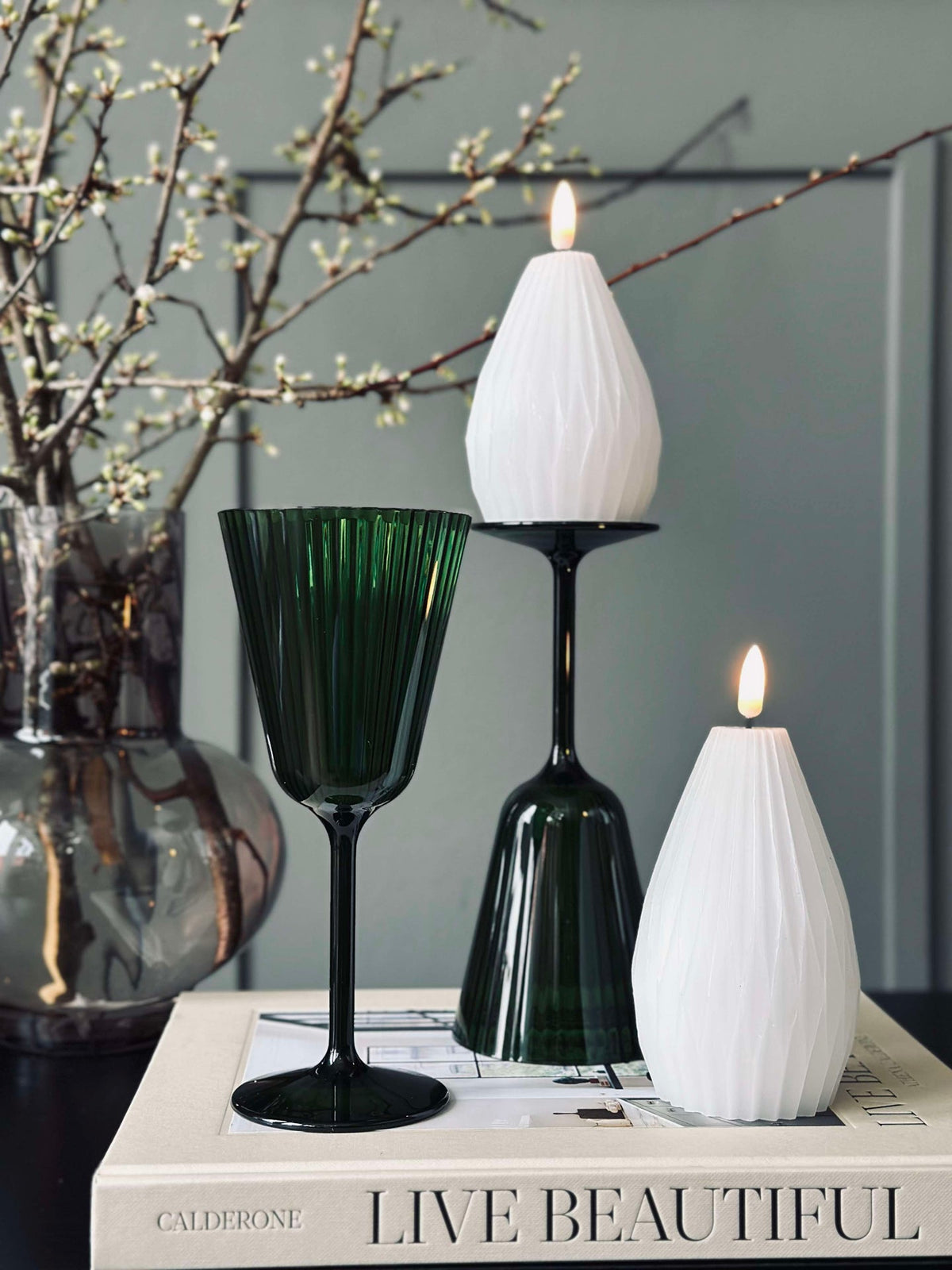 Vinglass Claire 200 ml. Grønn - 2 stk.