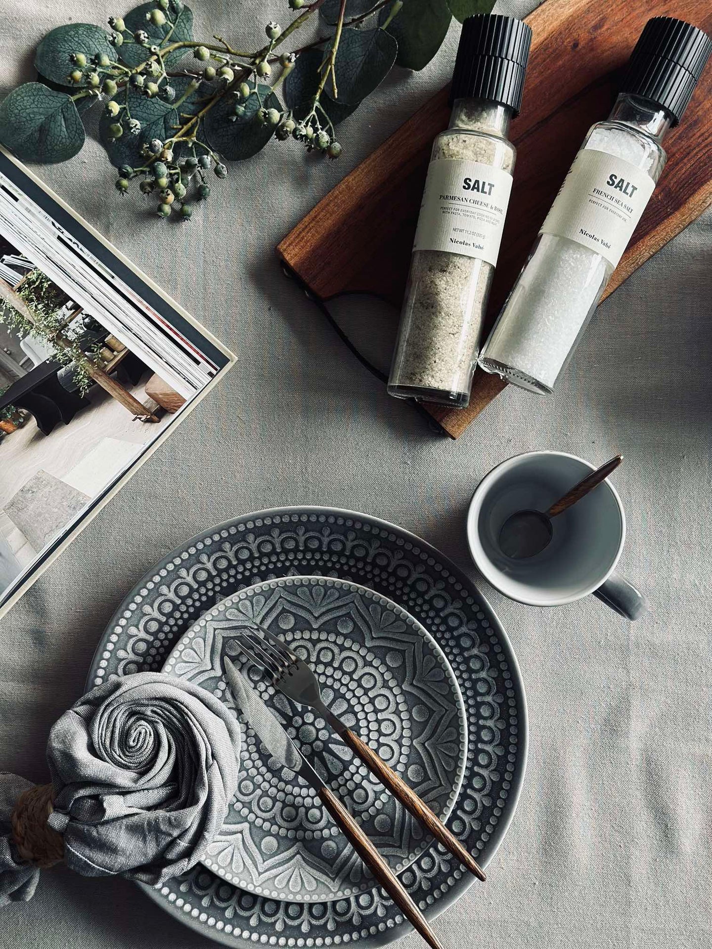 Krus India Stonewear - Grey