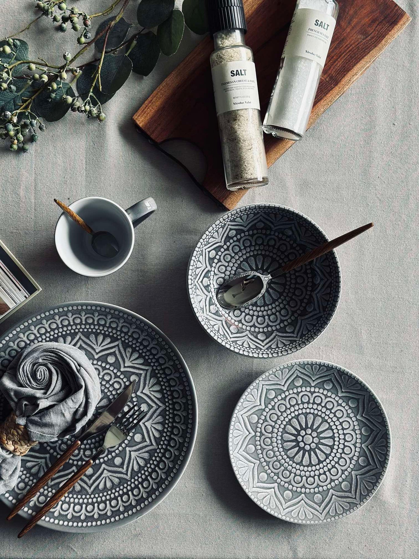 Krus India Stonewear - Grey