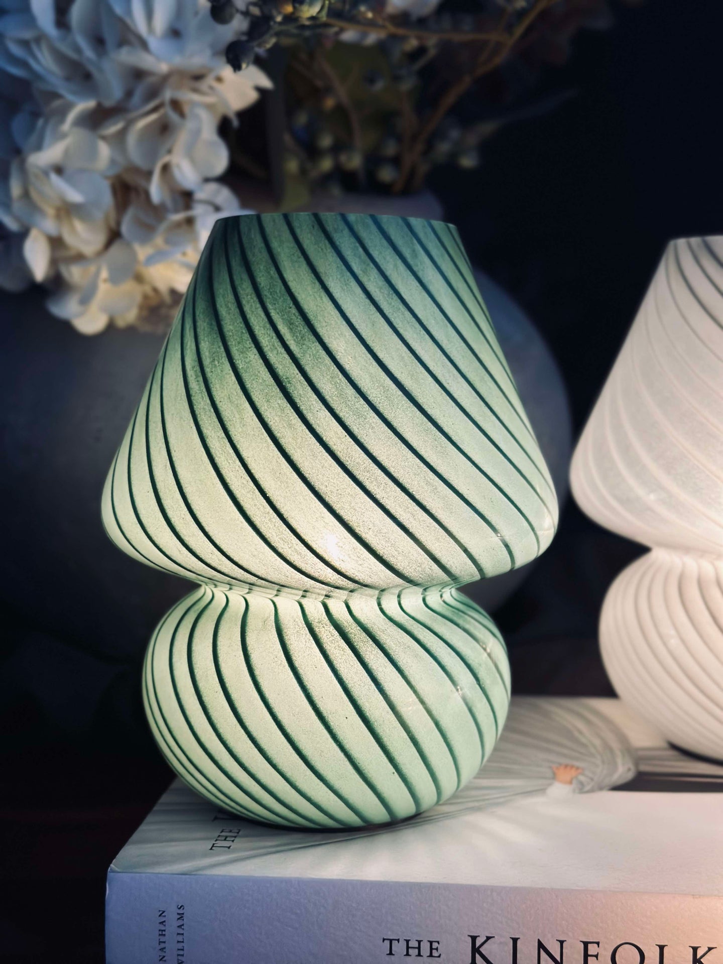 Mushroom Large - Grønt munnblåst glass