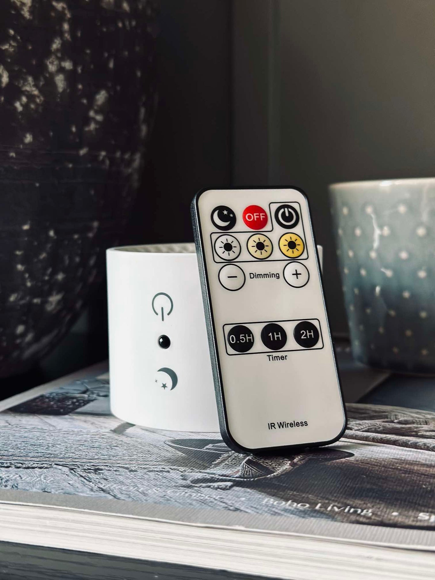 Vegglampe – Oppladbar med fjernkontroll