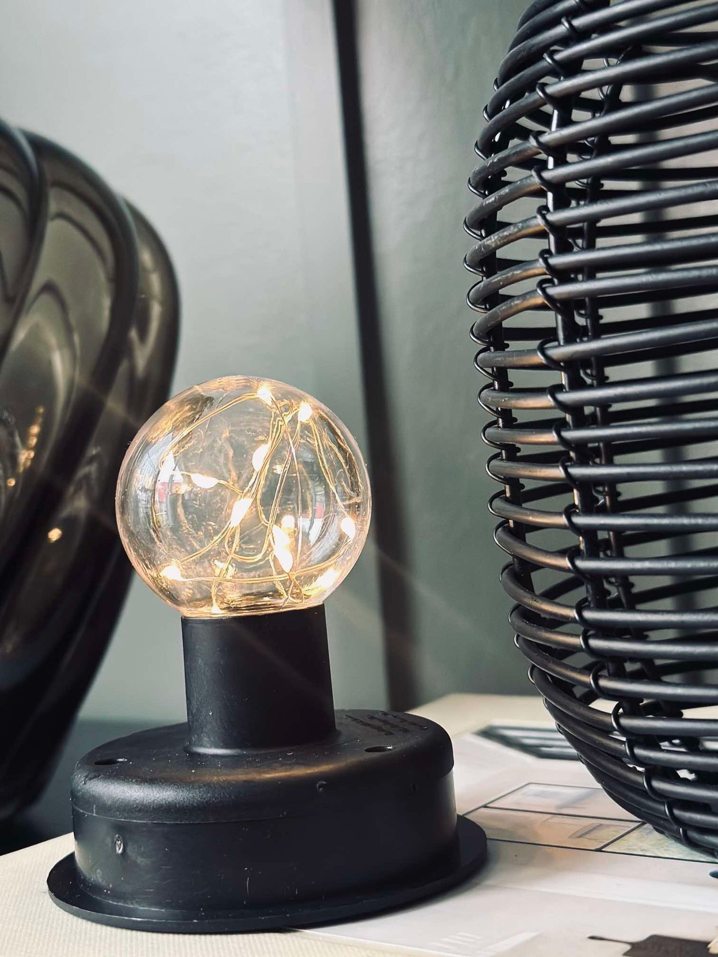 Lykt på spyd Black - Solar