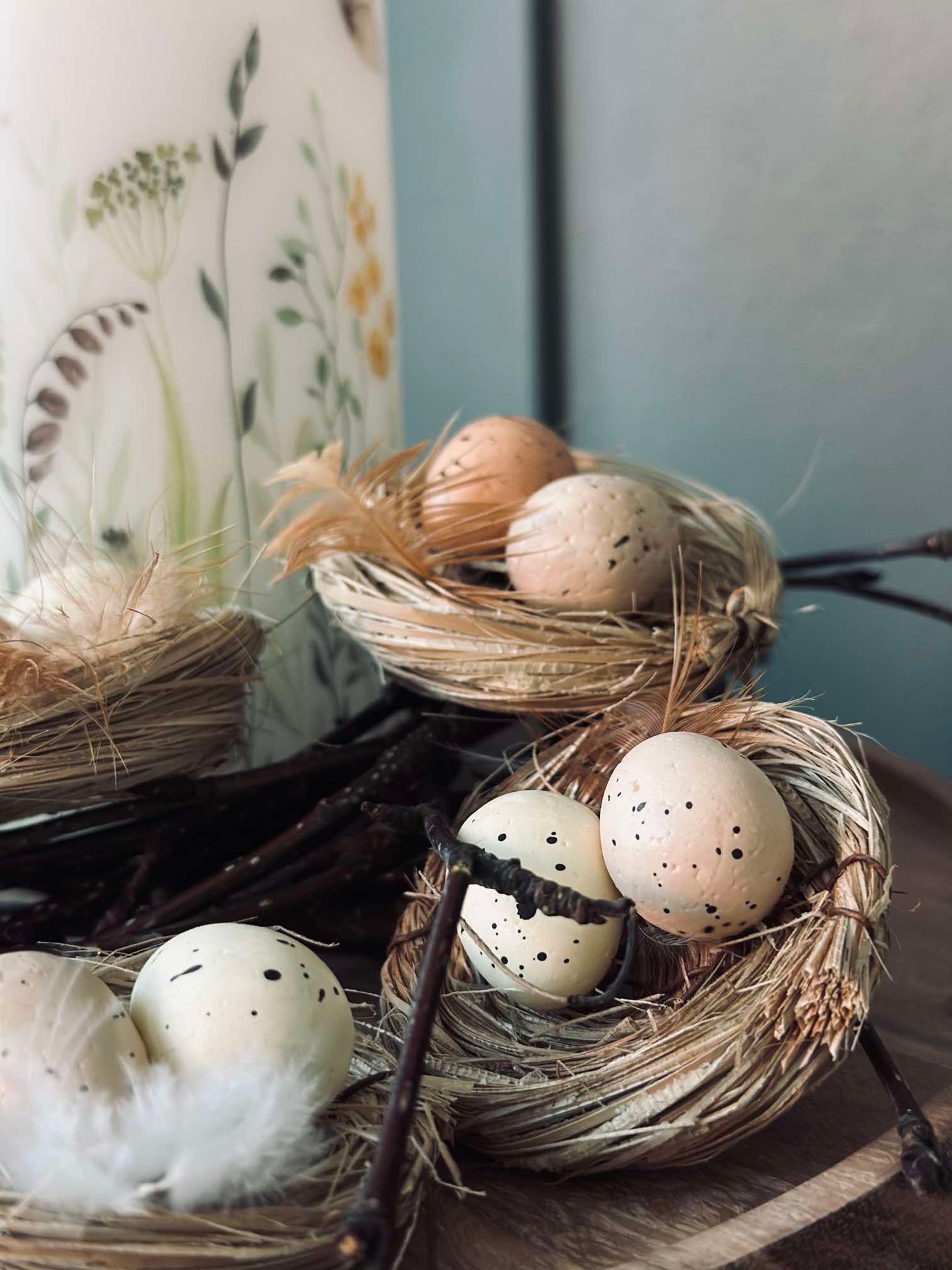 6stk. Reder med påskeegg - Borddekorasjon