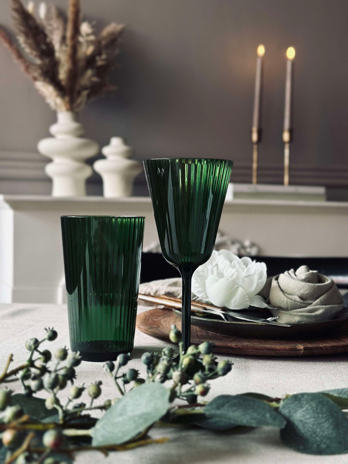 Vinglass Claire 200 ml. Grønn - 2 stk.