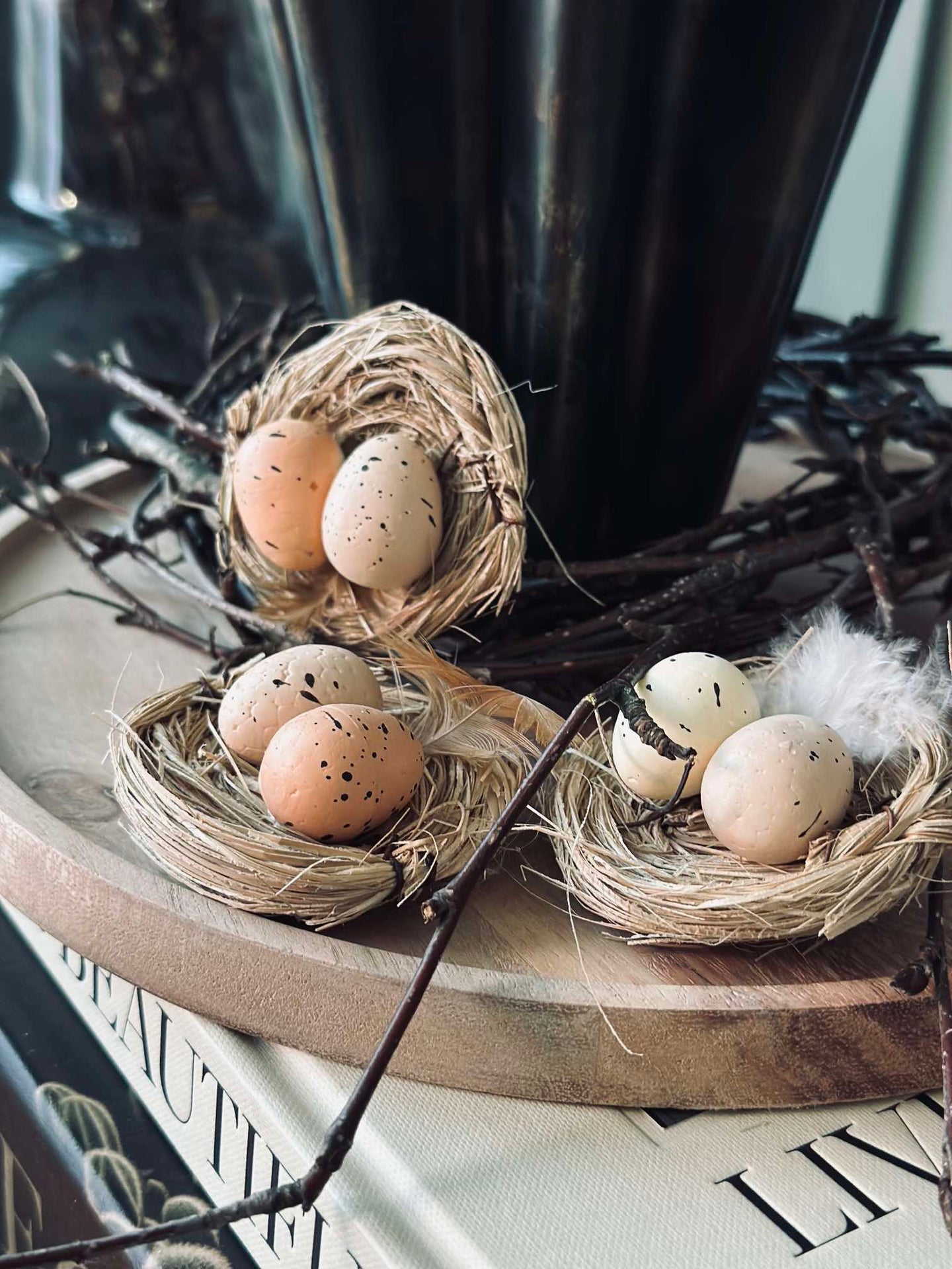 6stk. Reder med påskeegg - Borddekorasjon
