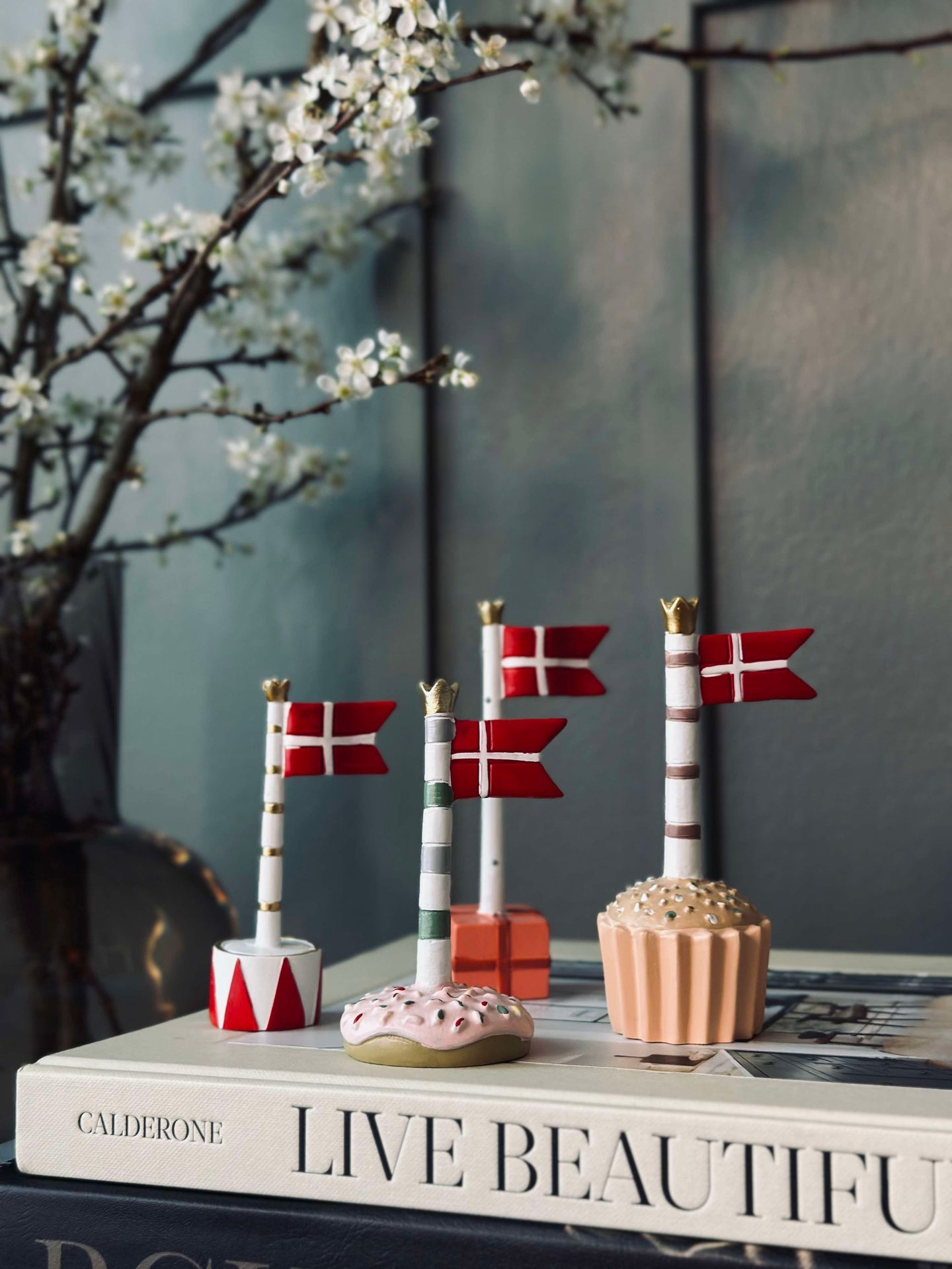 Flagg til bursdag - 2 stk.