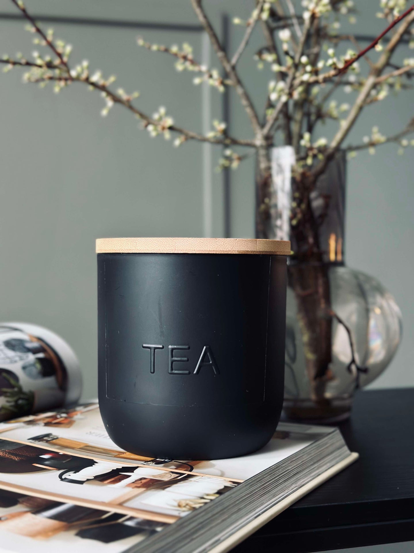 Oppbevaringskrukke med lokk - TEA