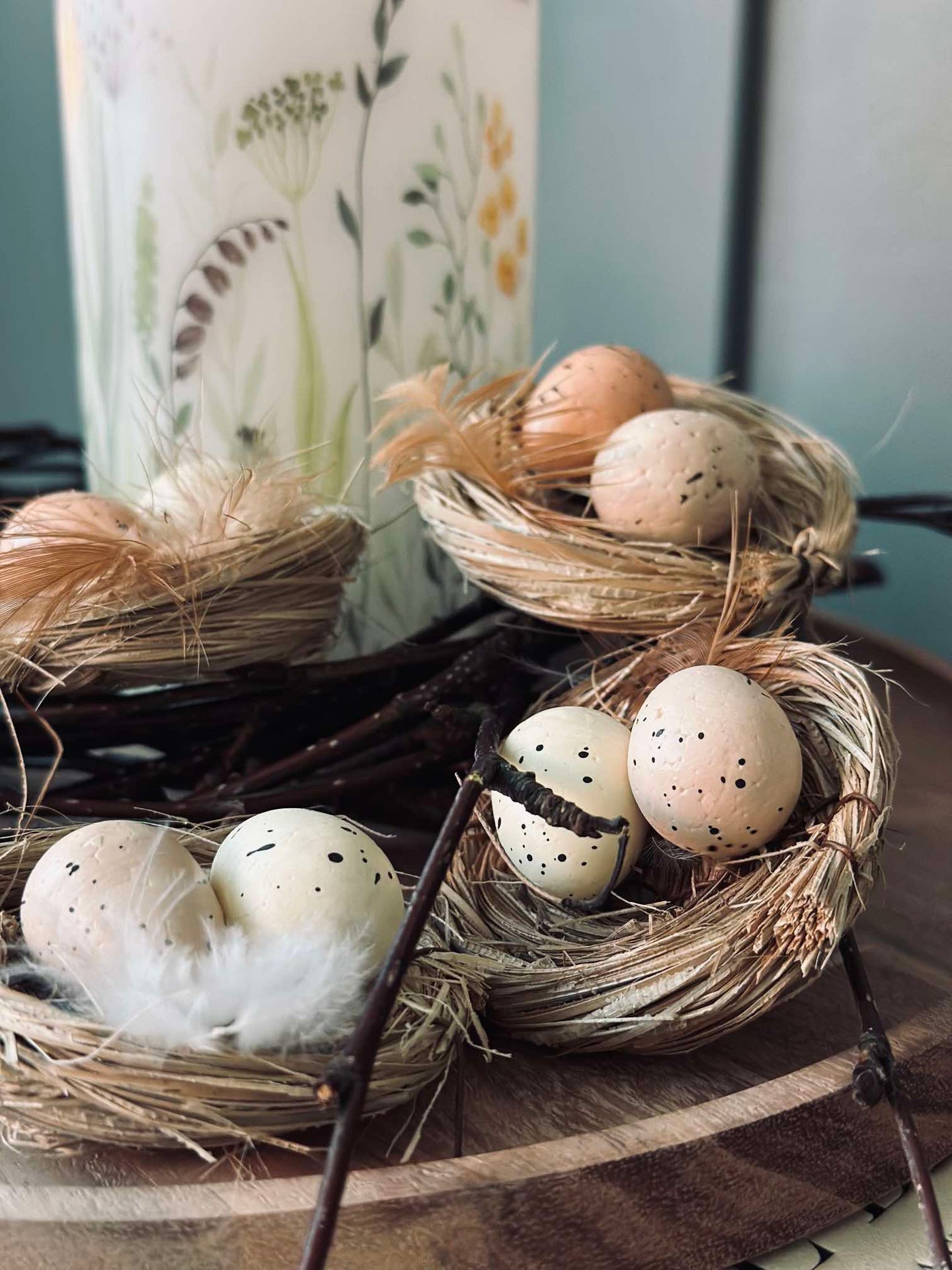 6stk. Reder med påskeegg - Borddekorasjon