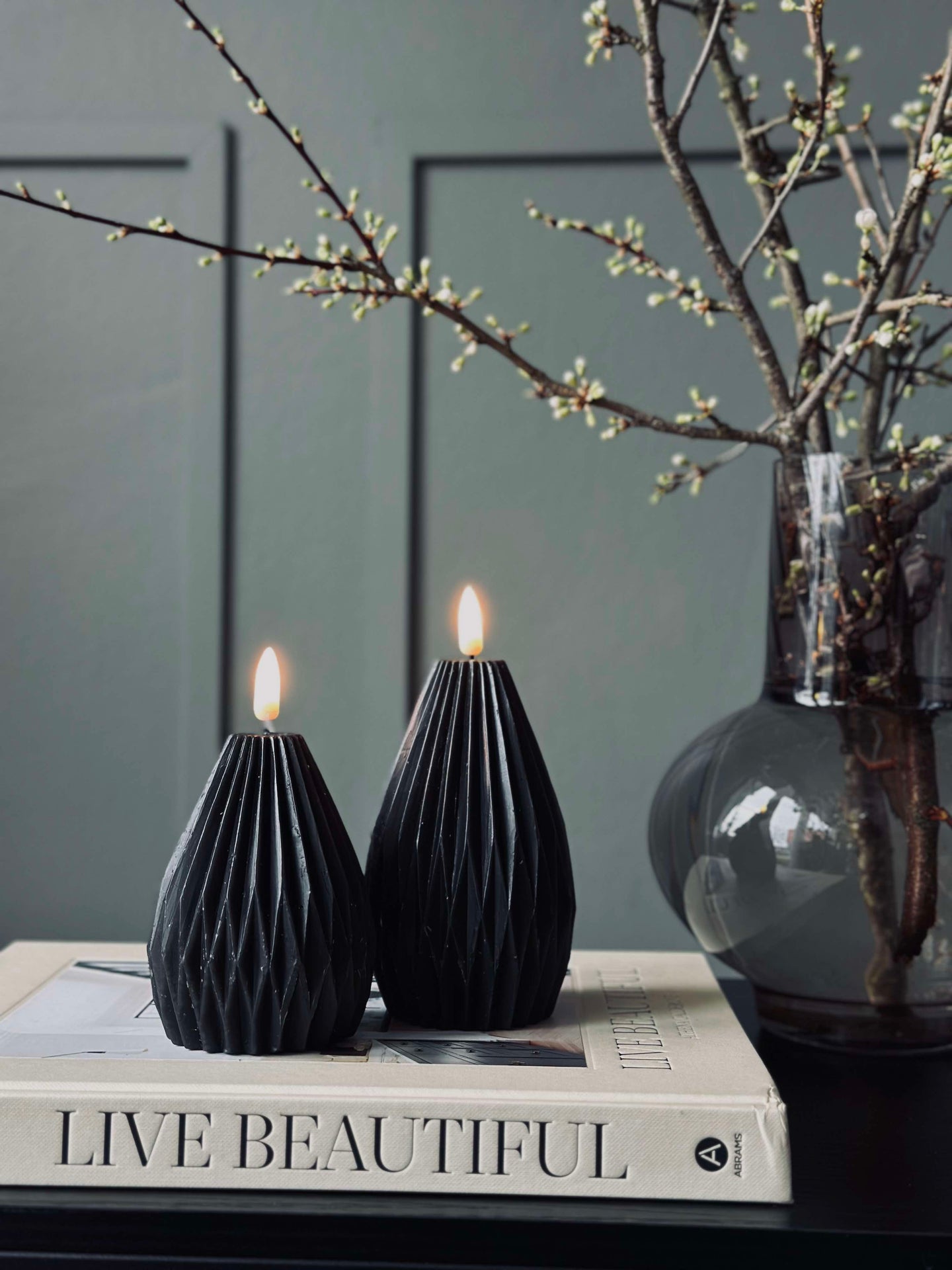 LED blokklys / riller – 2 stk svart