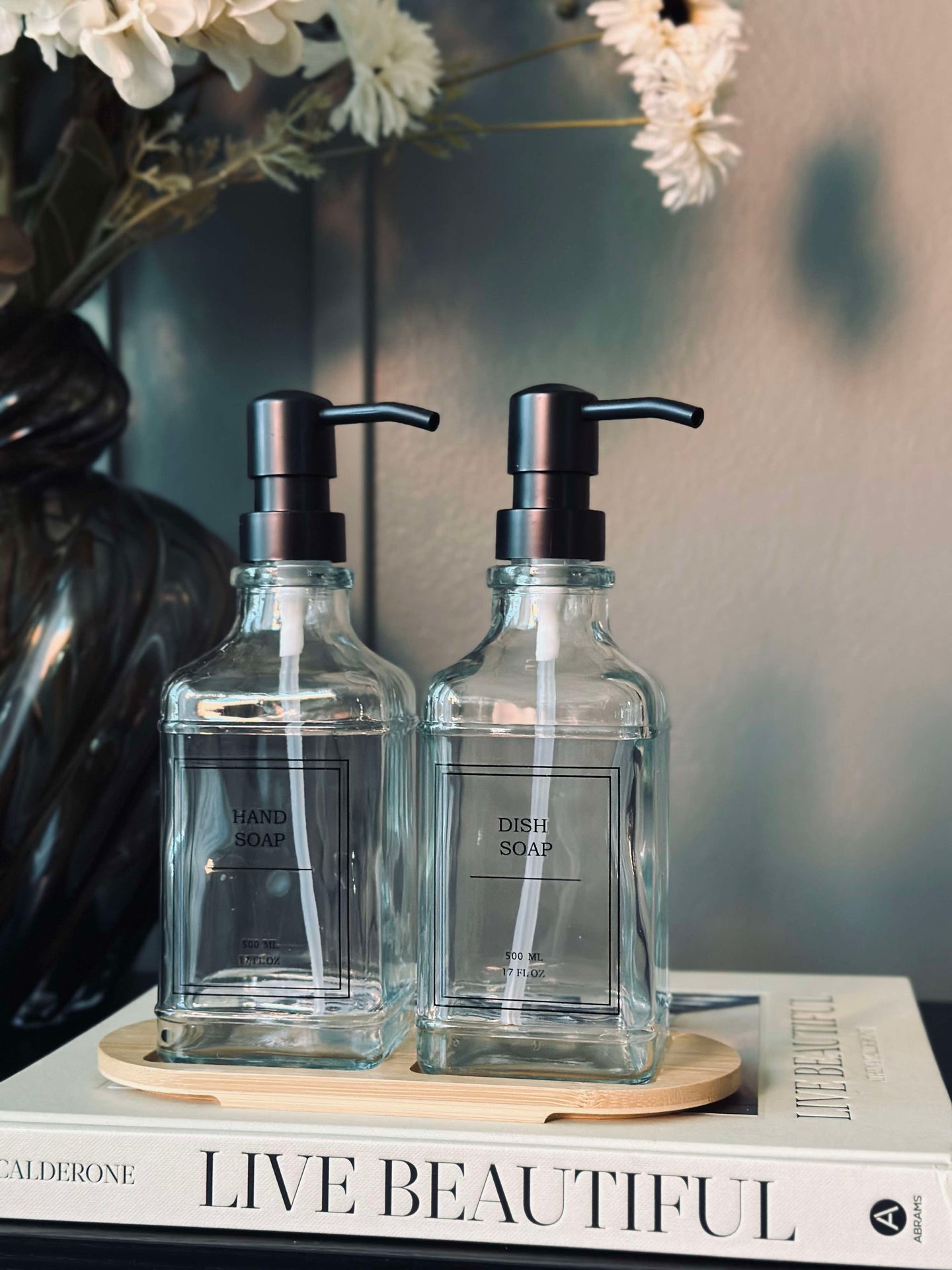 Såpedispenser 2 stk. med brett - Klar