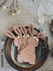 Bestikkholder kanin brown - Sett med 4 stk