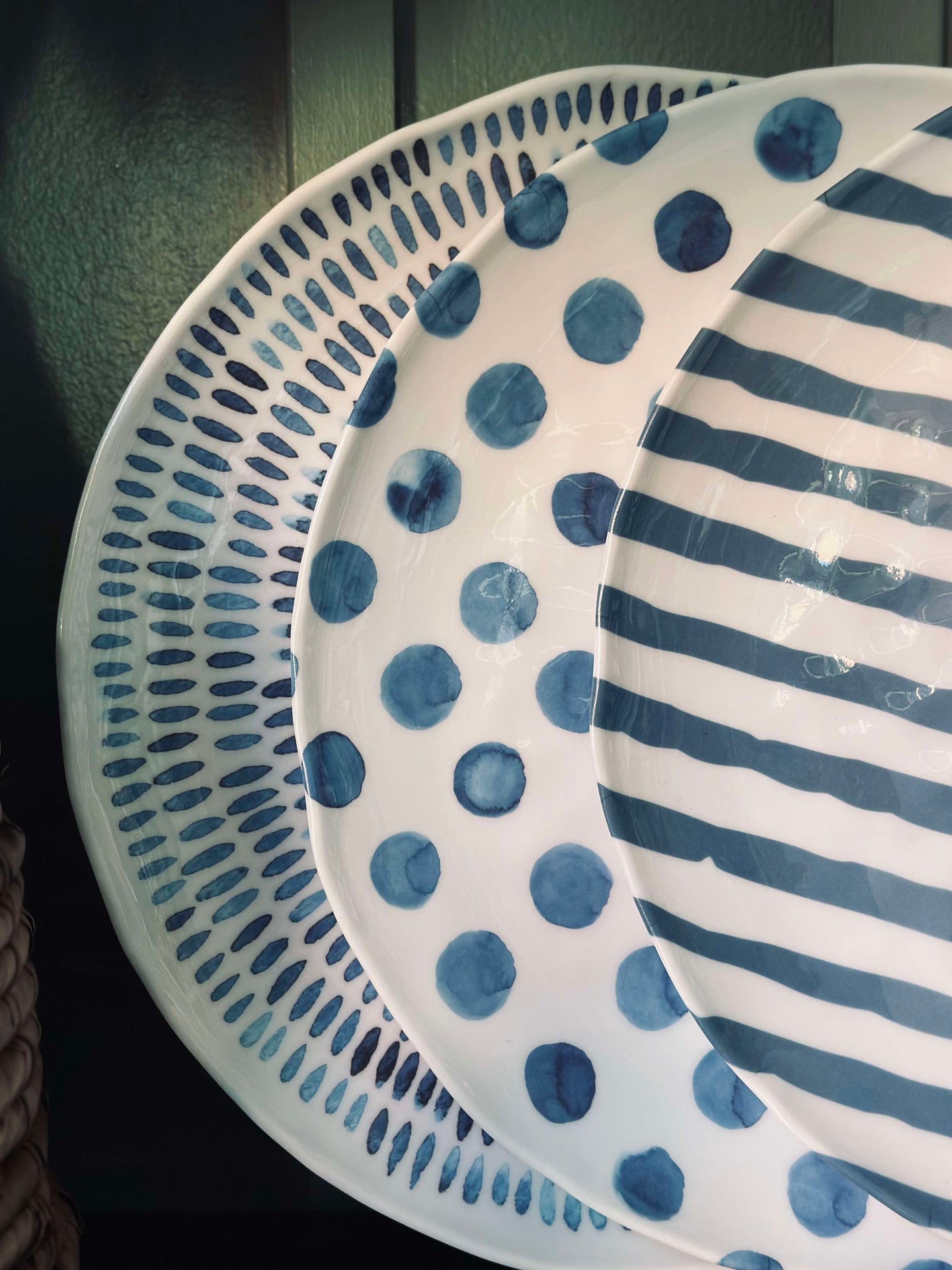 Tallerken Blue Melamin - Mix