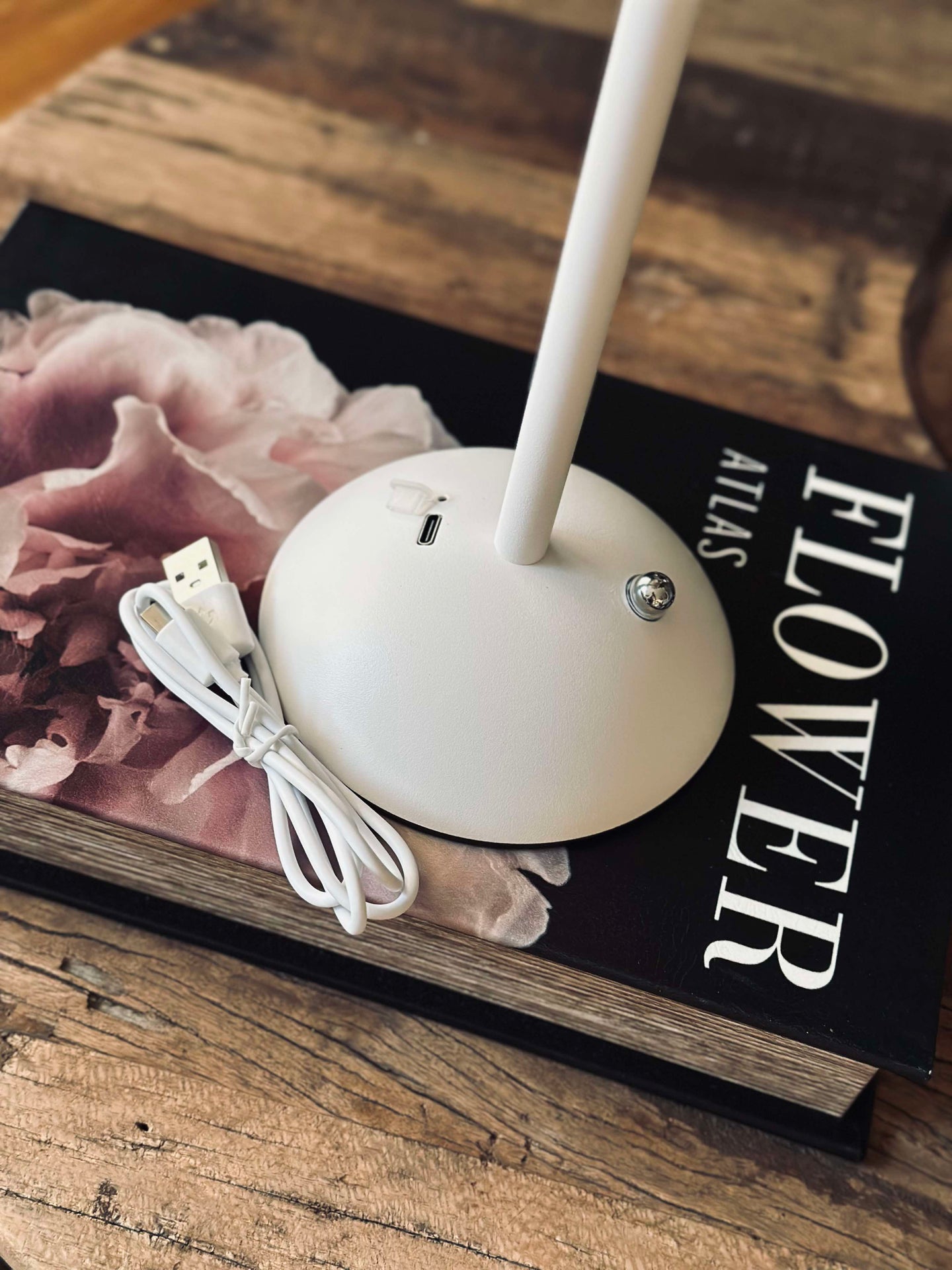 Touch Bordlampe Plissé - Rosa