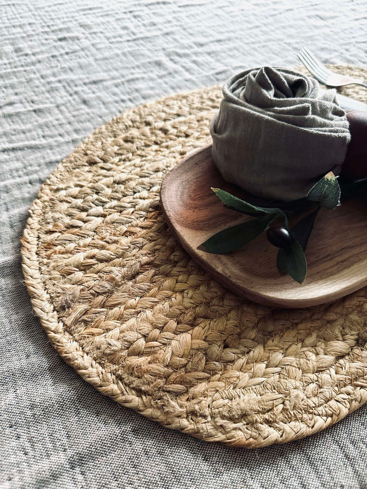 Plassmatte i jute - Oval
