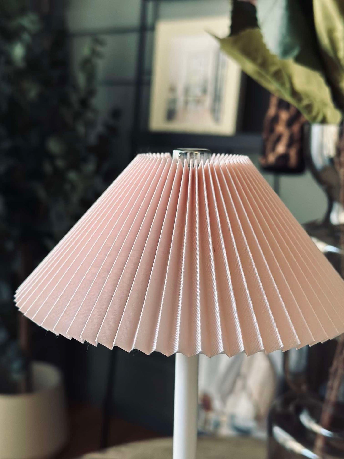 Touch Bordlampe Plissé - Rosa