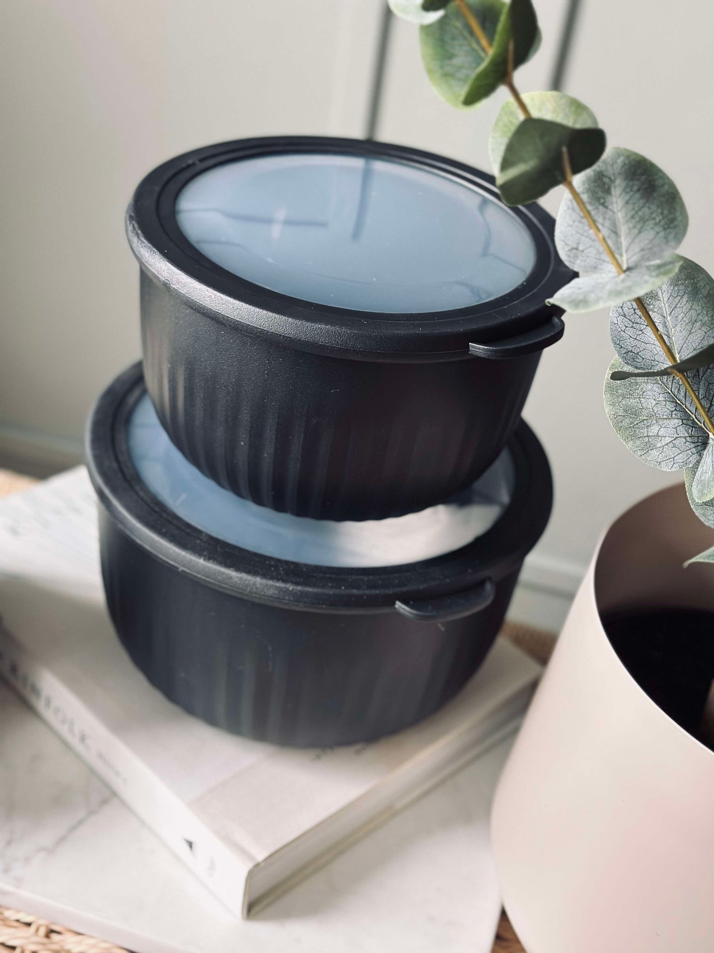 Oppbevaringsbokser Black – Sett med 4 stk.