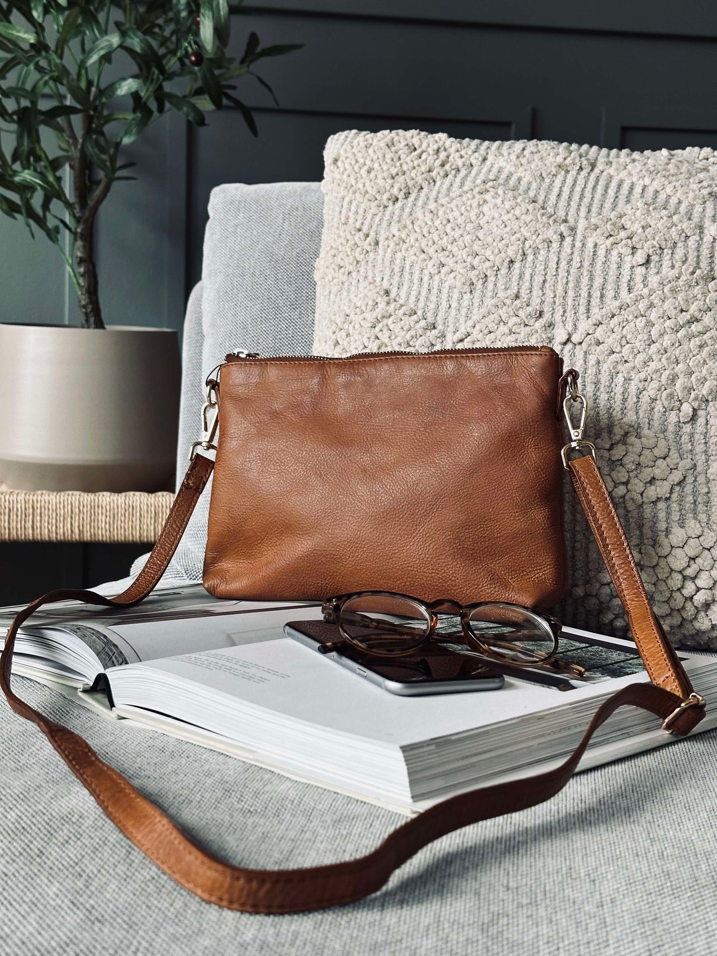Clutch Gabby Cognac