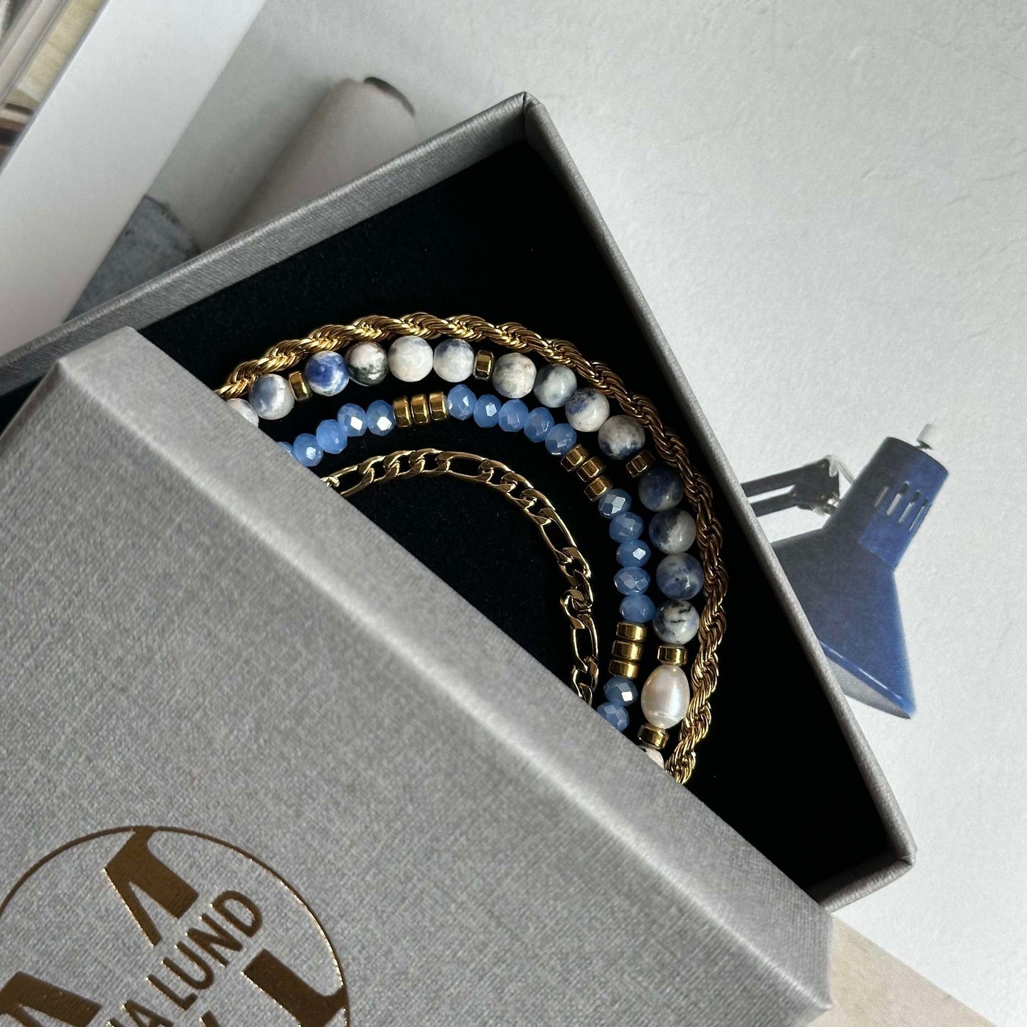 Armbånd Erika Blue - Sett med 4 armbånd