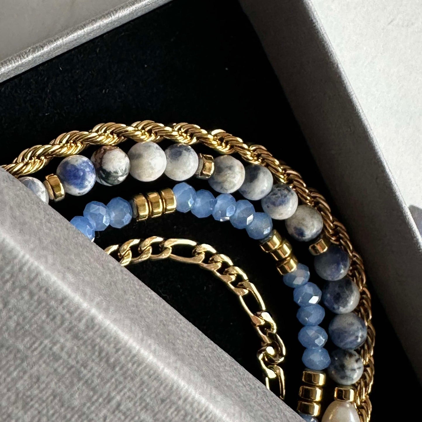 Armbånd Erika Blue - Sett med 4 armbånd