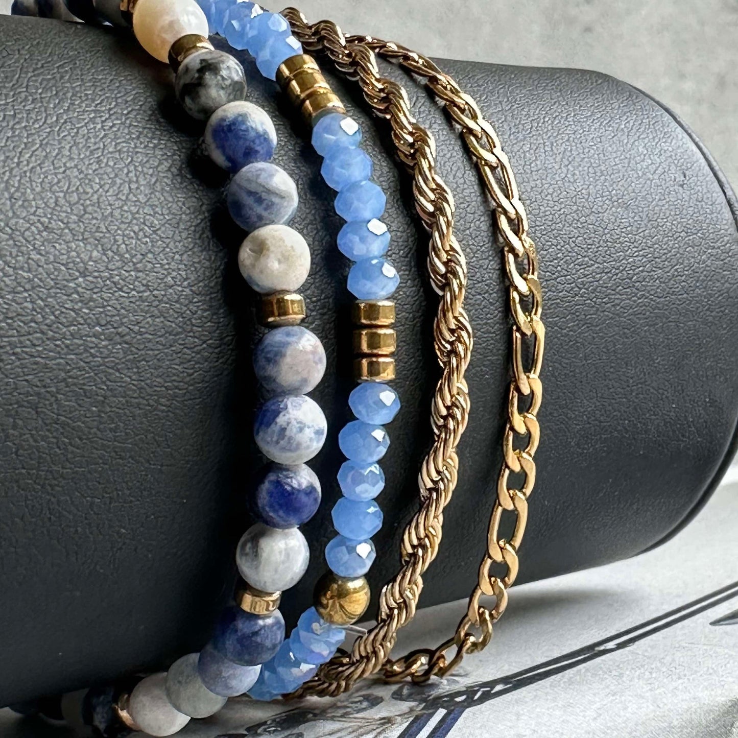 Armbånd Erika Blue - Sett med 4 armbånd