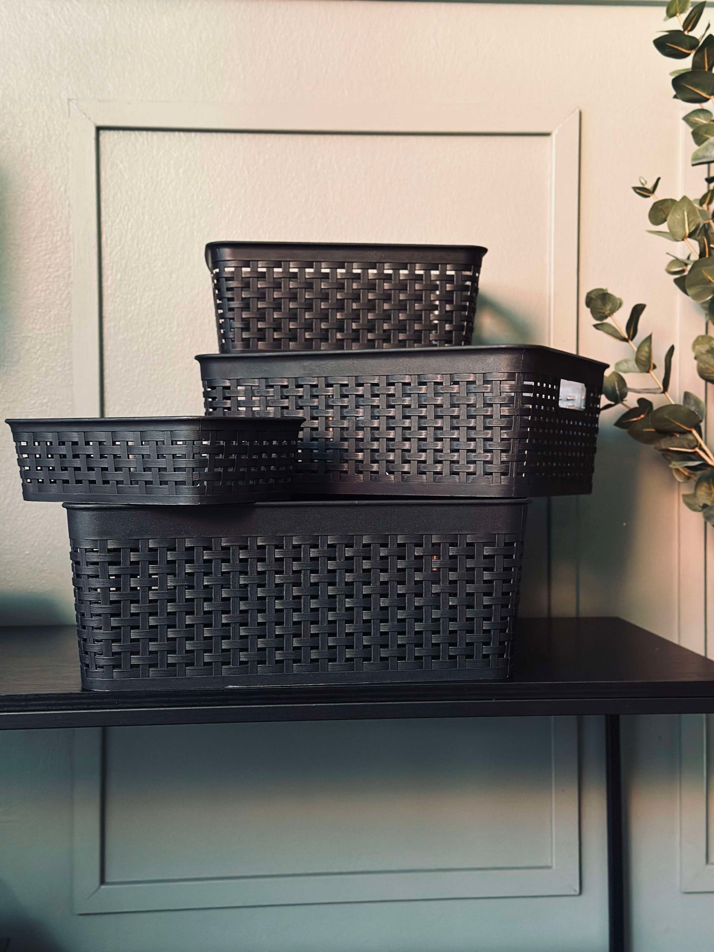 Oppbevaringskasse Mille black - Medium