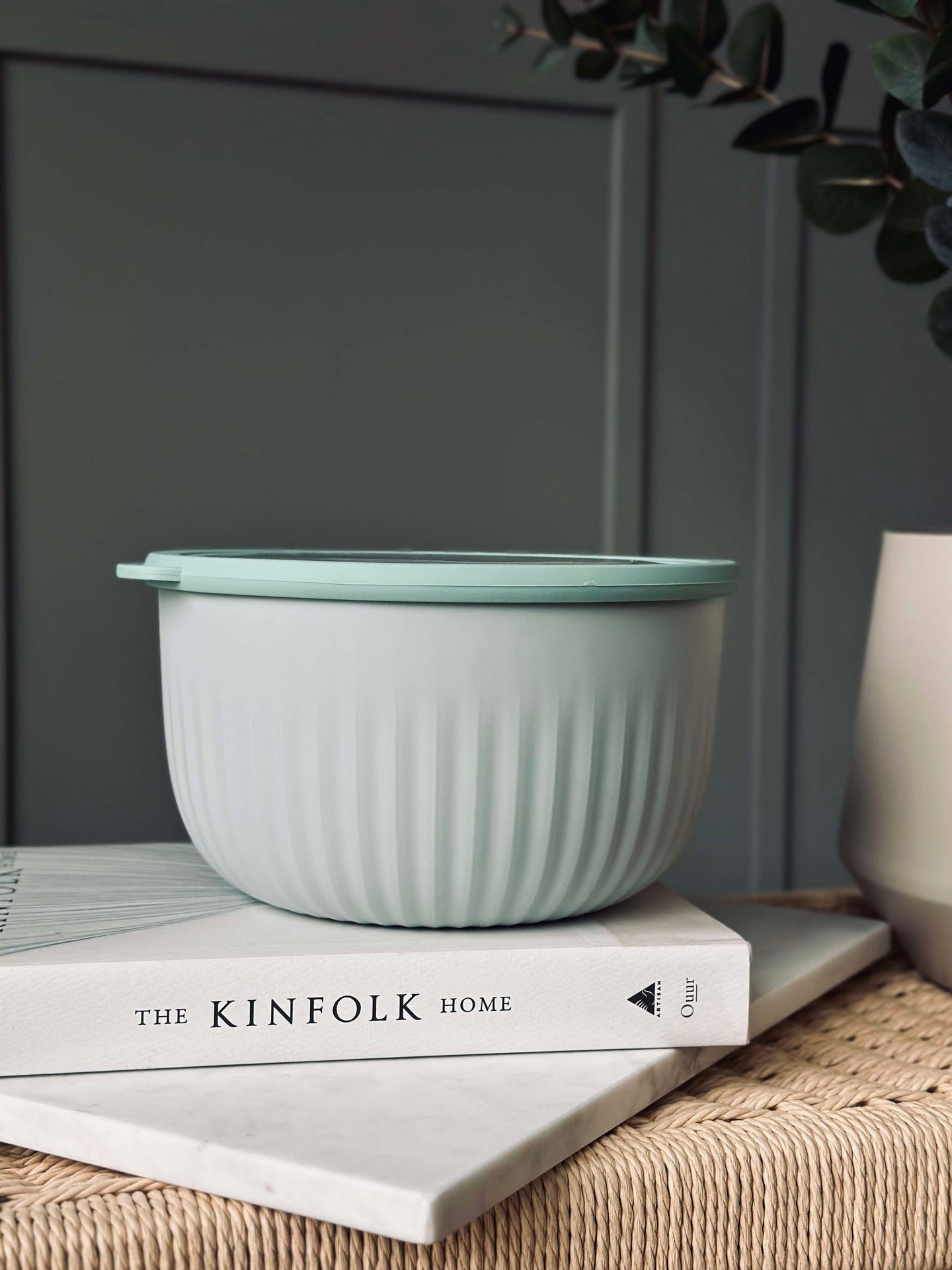 Oppbevaringsbokser Dusty green – Sett med 4 stk.