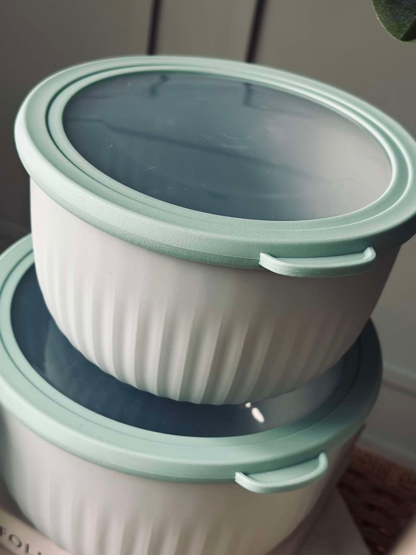 Oppbevaringsbokser Dusty green – Sett med 4 stk.
