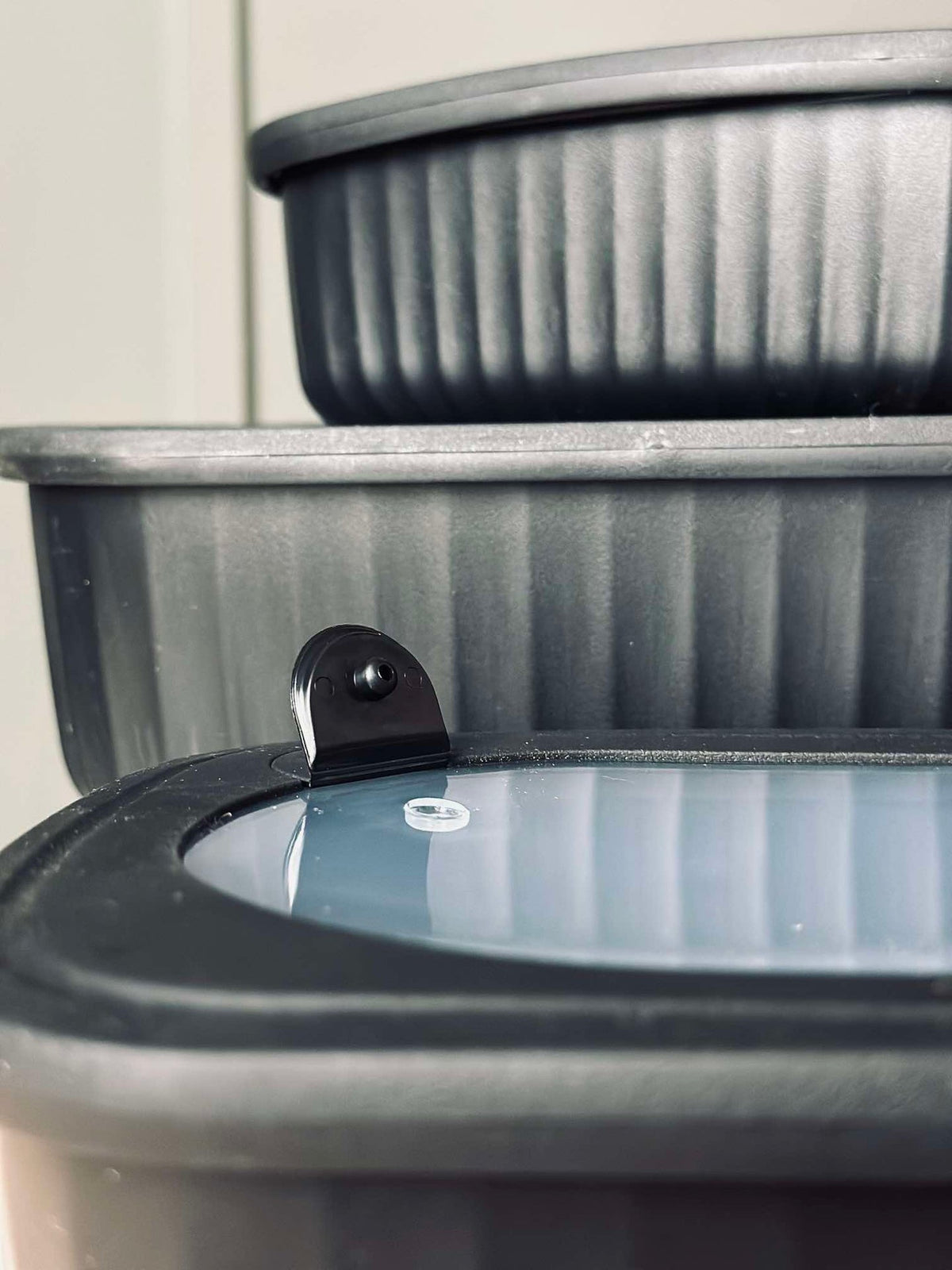 Oppbevaringsbokser Black – Sett med 3 stk.