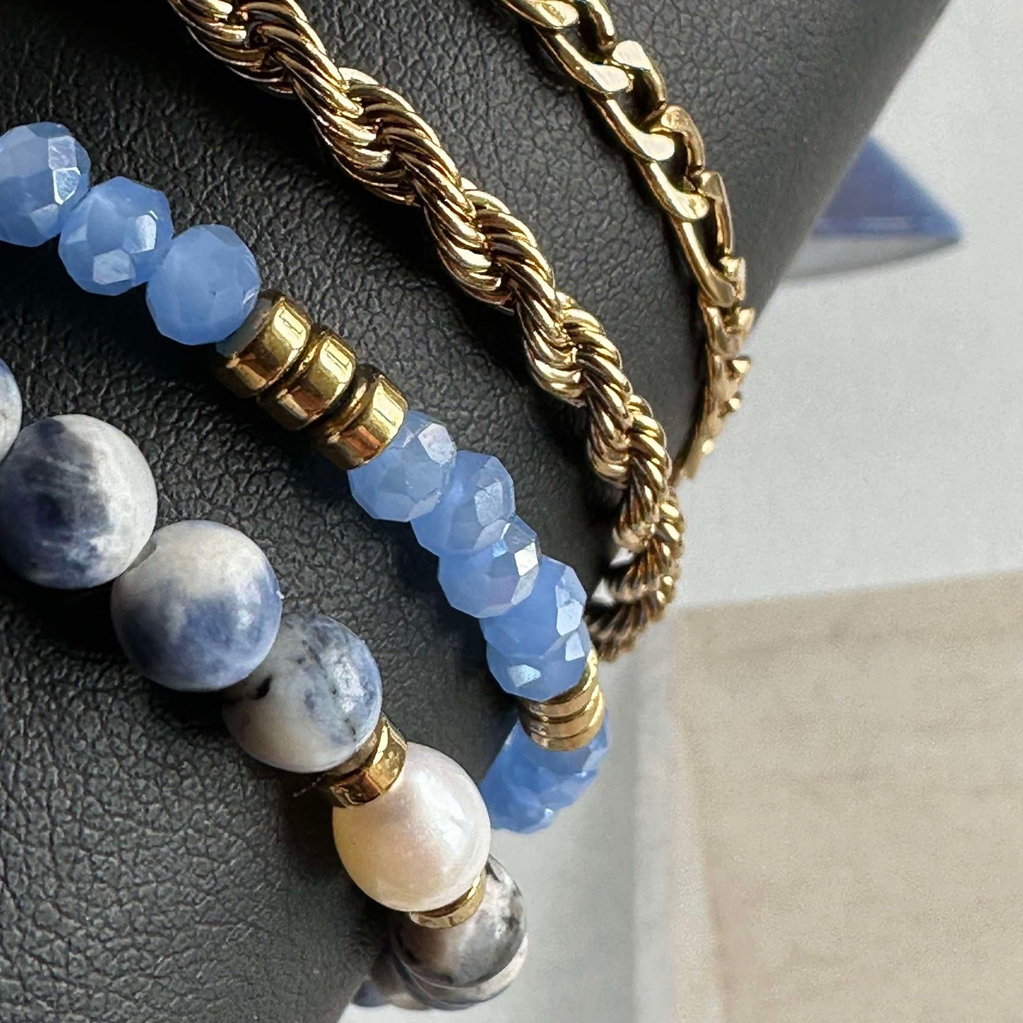 Armbånd Erika Blue - Sett med 4 armbånd