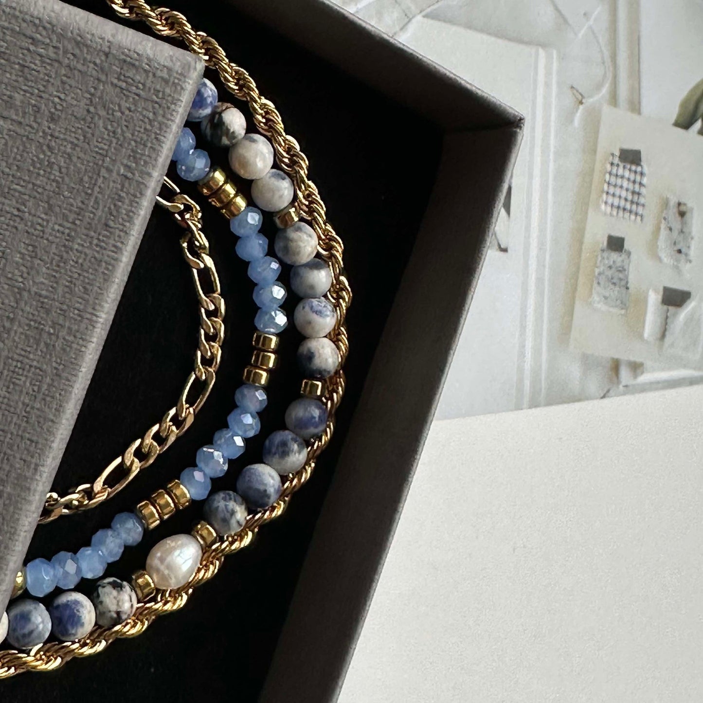 Armbånd Erika Blue - Sett med 4 armbånd