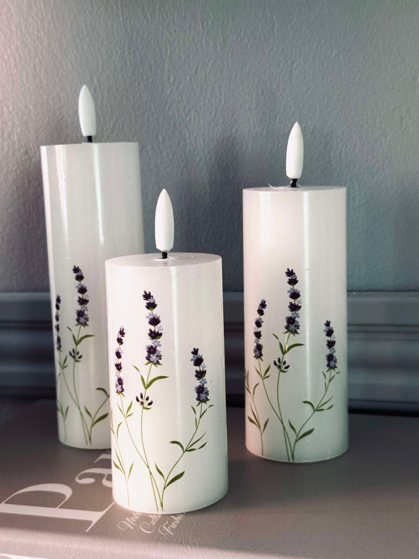 LED FLORA Lavendel – Sett med 3 stk og fjernkontroll