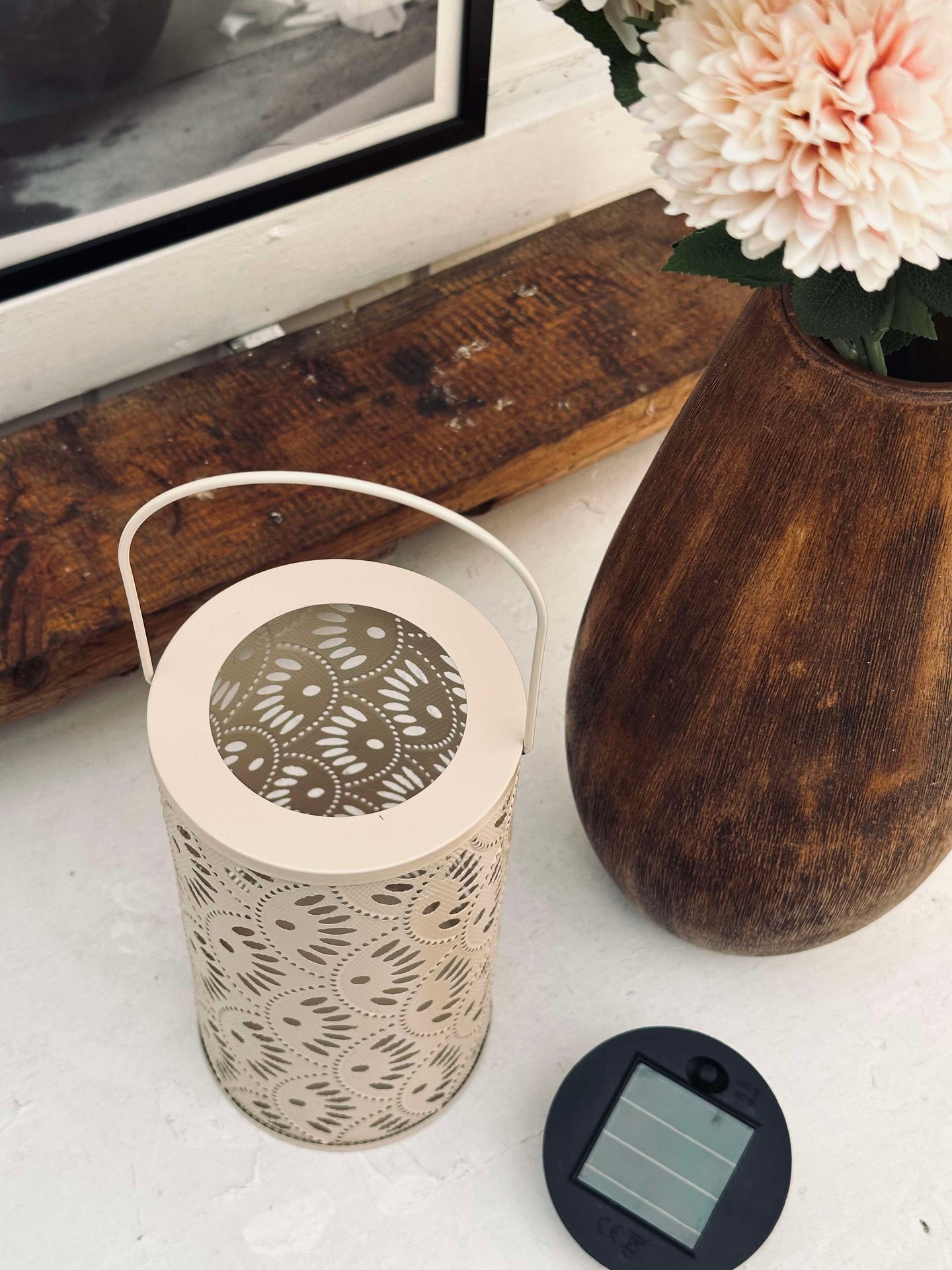 Lanterne DELI med solceller – Beige