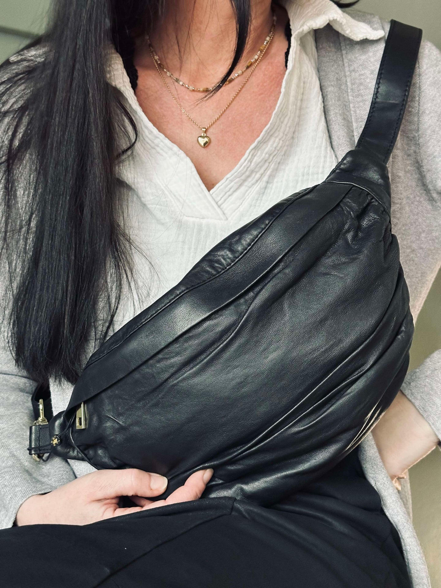 Bumbag Nero - Ultra soft leather