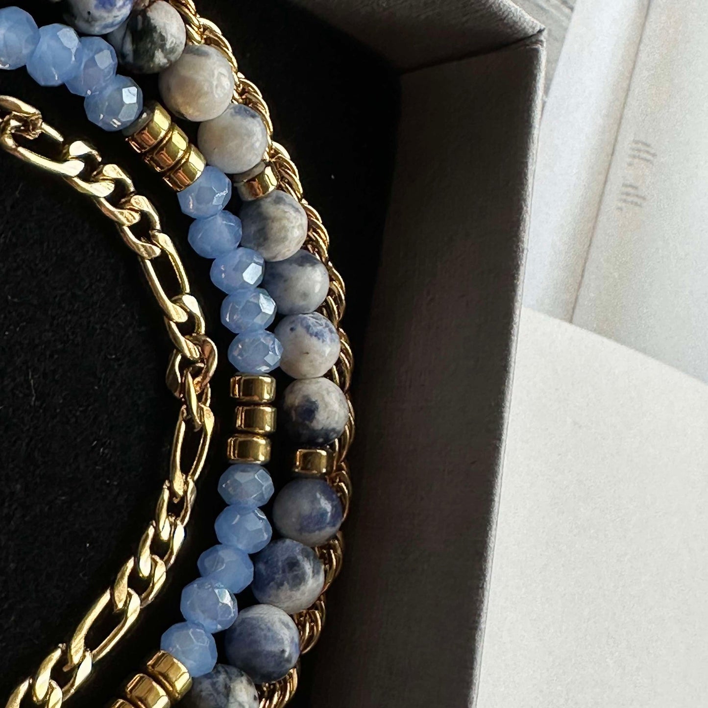 Armbånd Erika Blue - Sett med 4 armbånd
