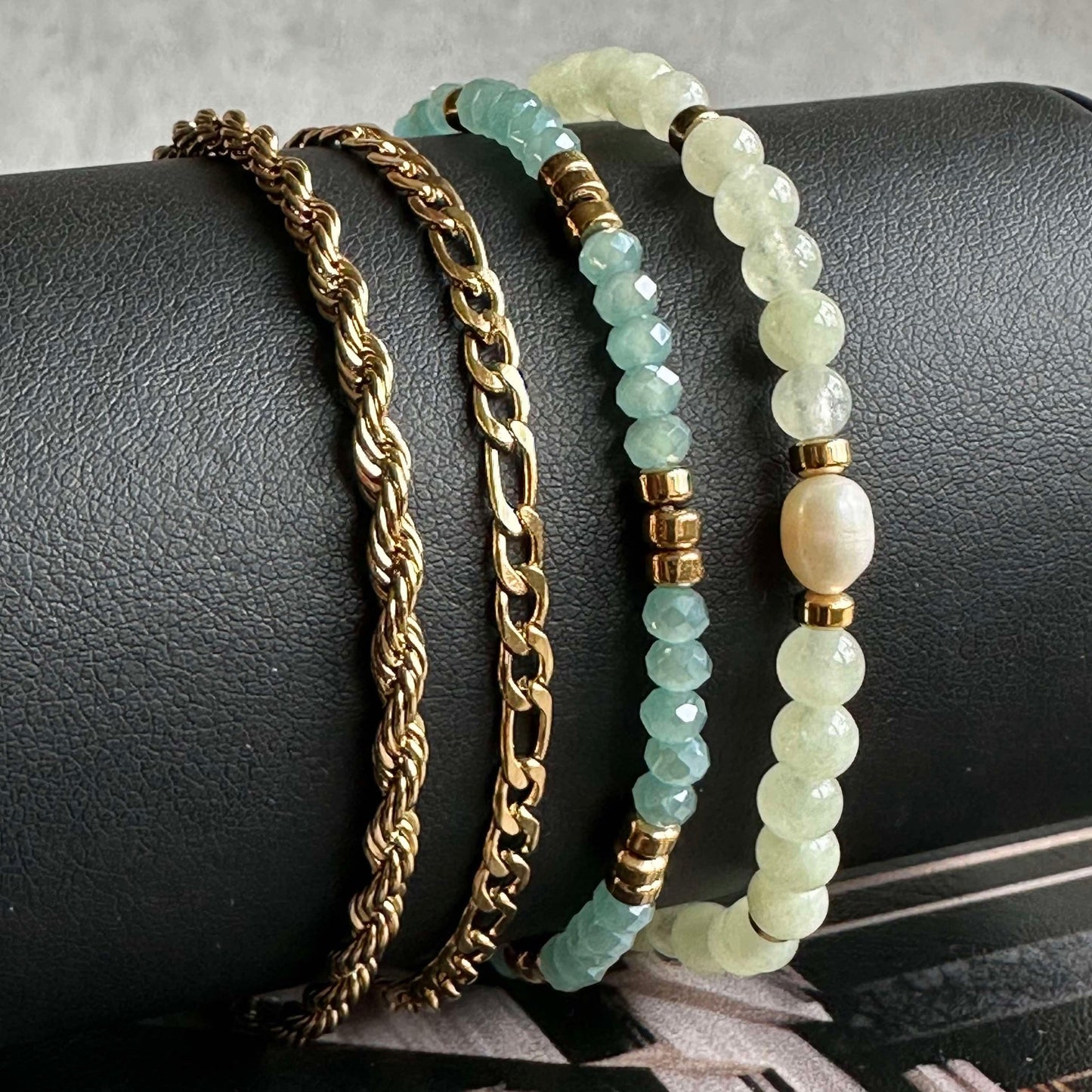 Armbånd Erika Jade - Sett med 4 armbånd