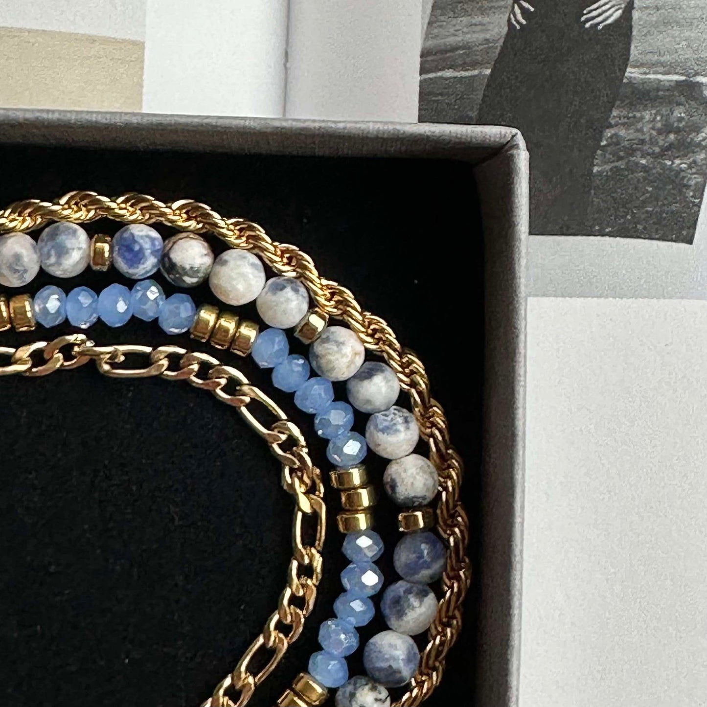 Armbånd Erika Blue - Sett med 4 armbånd