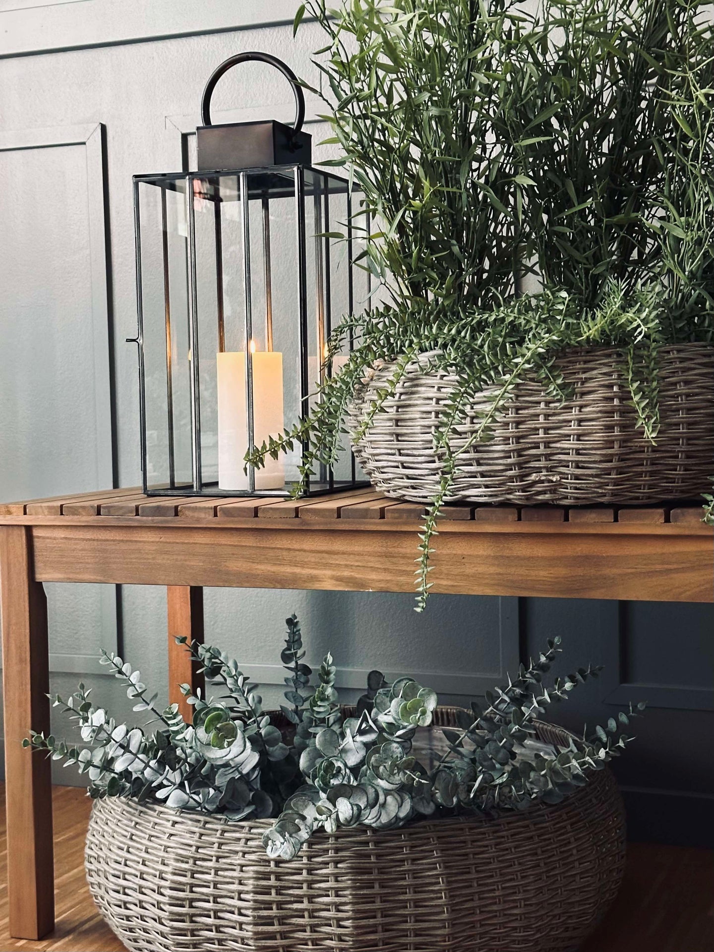 Kurvsett Rattan - Natur 2 stk.