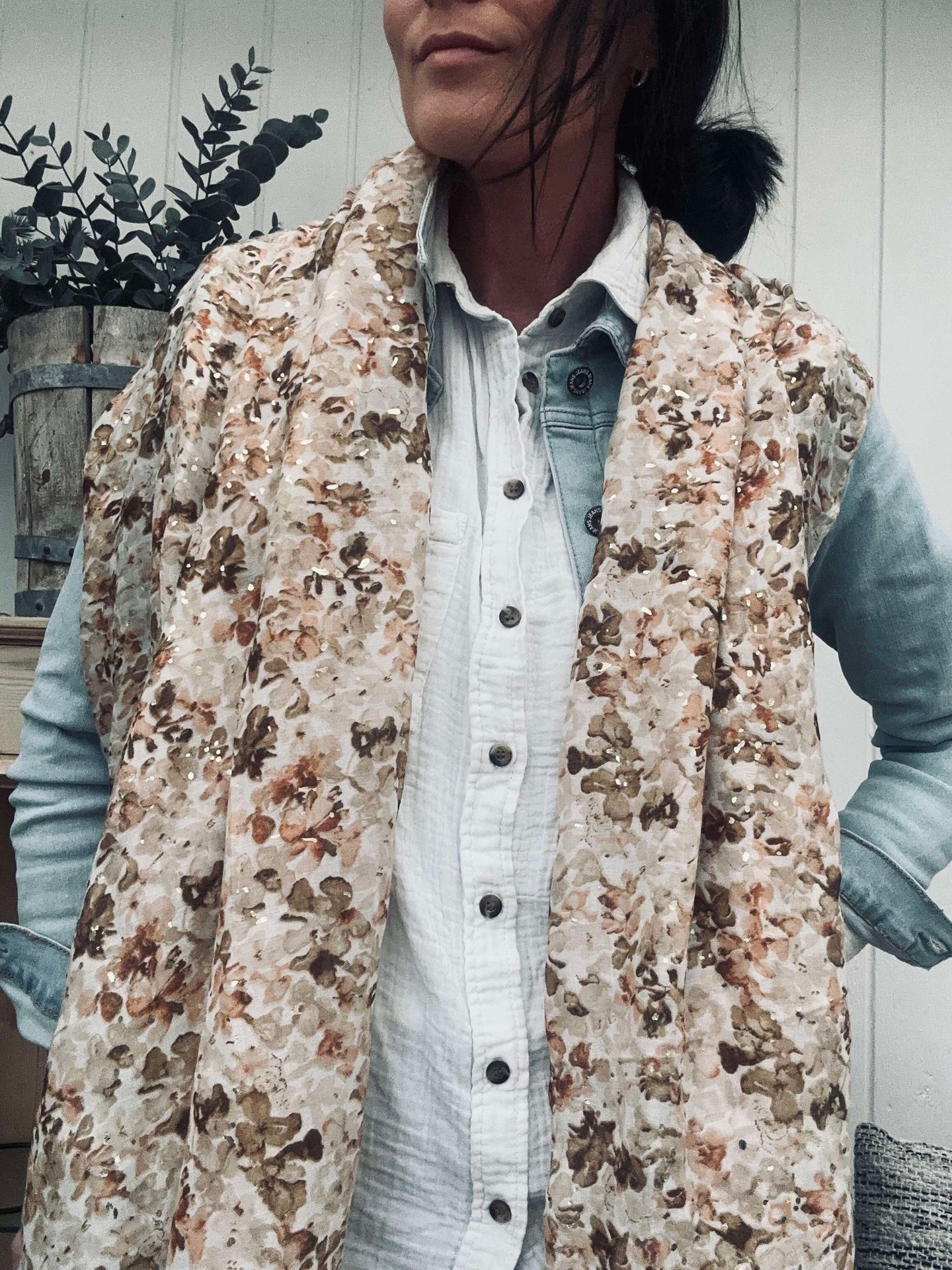 Skjerf Nelly Beige