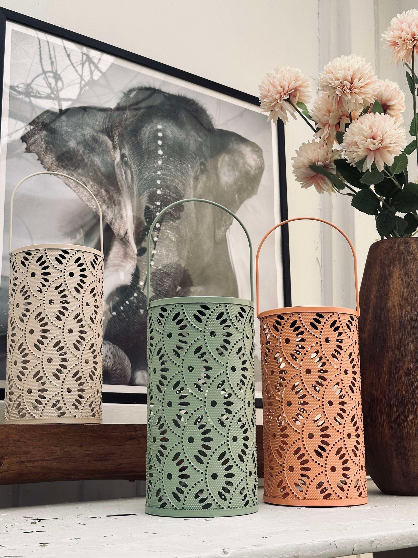 Lanterne DELI med solceller – Beige