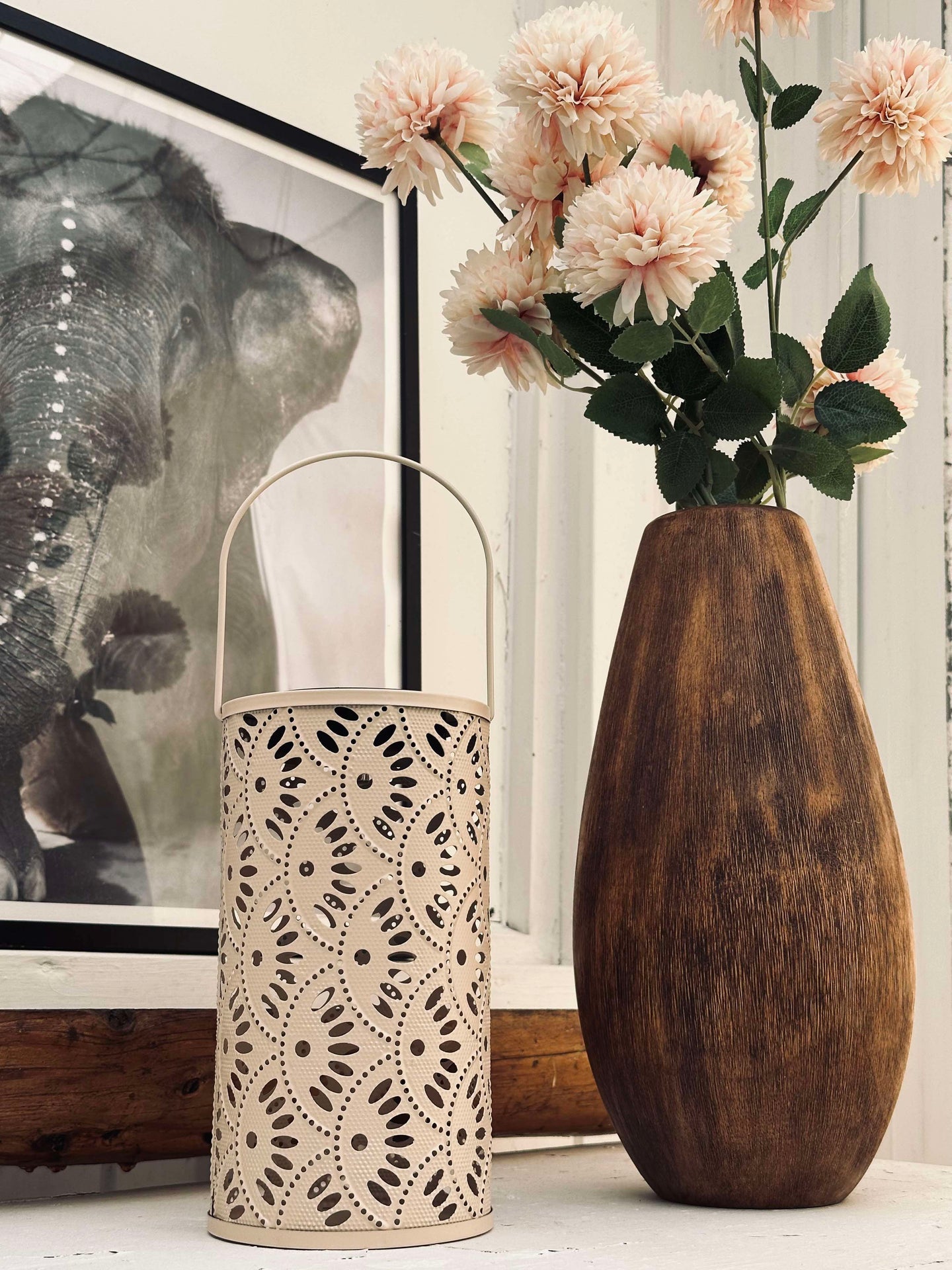Lanterne DELI med solceller – Beige