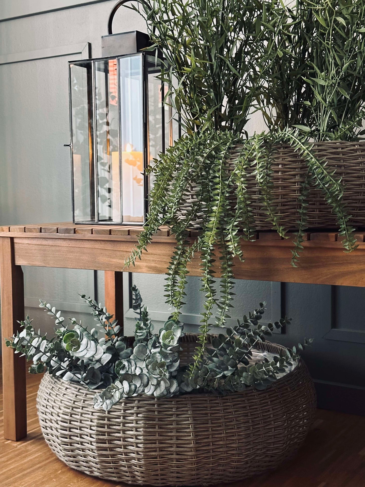 Kurvsett Rattan - Natur 2 stk.