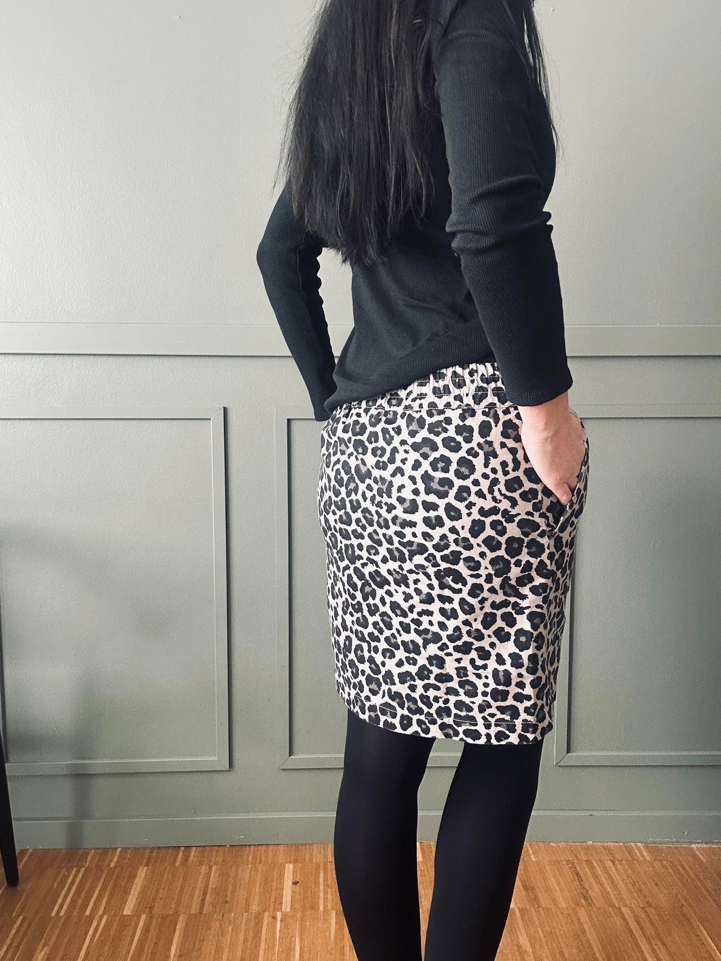 Skjørt Jane Leopard Grå