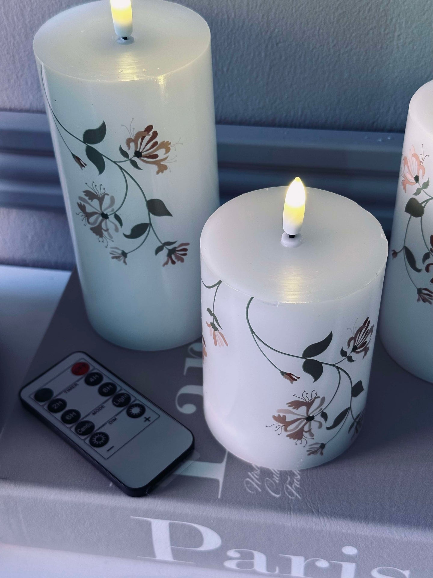 LED Rose flower – Sett med 3 stk og fjernkontroll