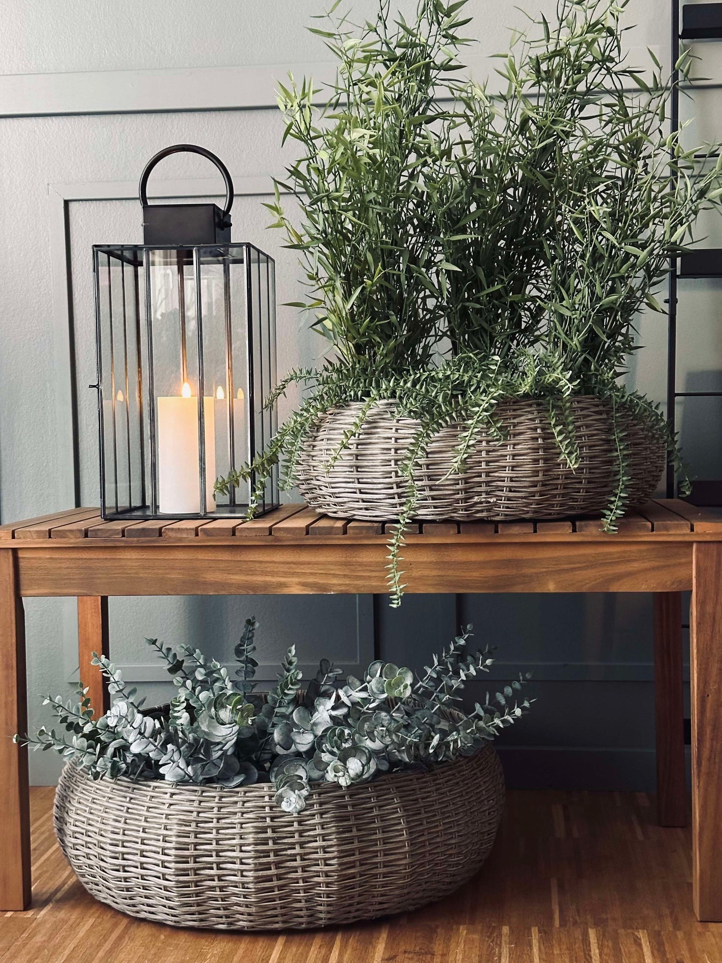 Kurvsett Rattan - Natur 2 stk.