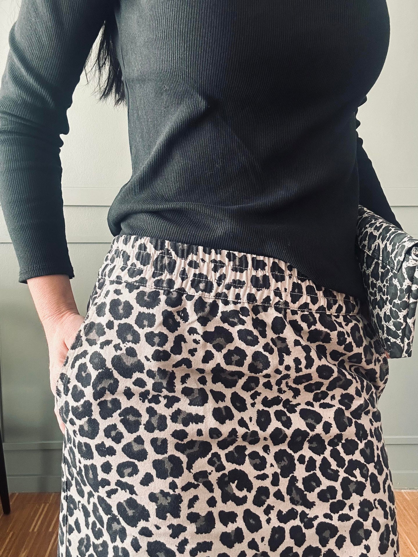 Skjørt Jane Leopard Grå