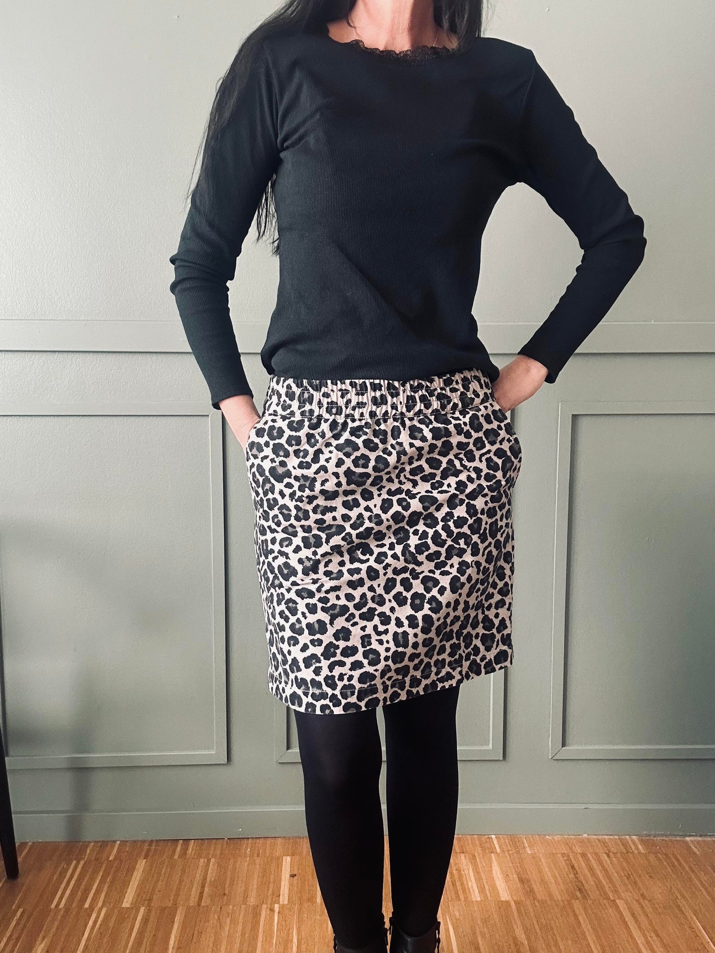 Skjørt Jane Leopard Grå