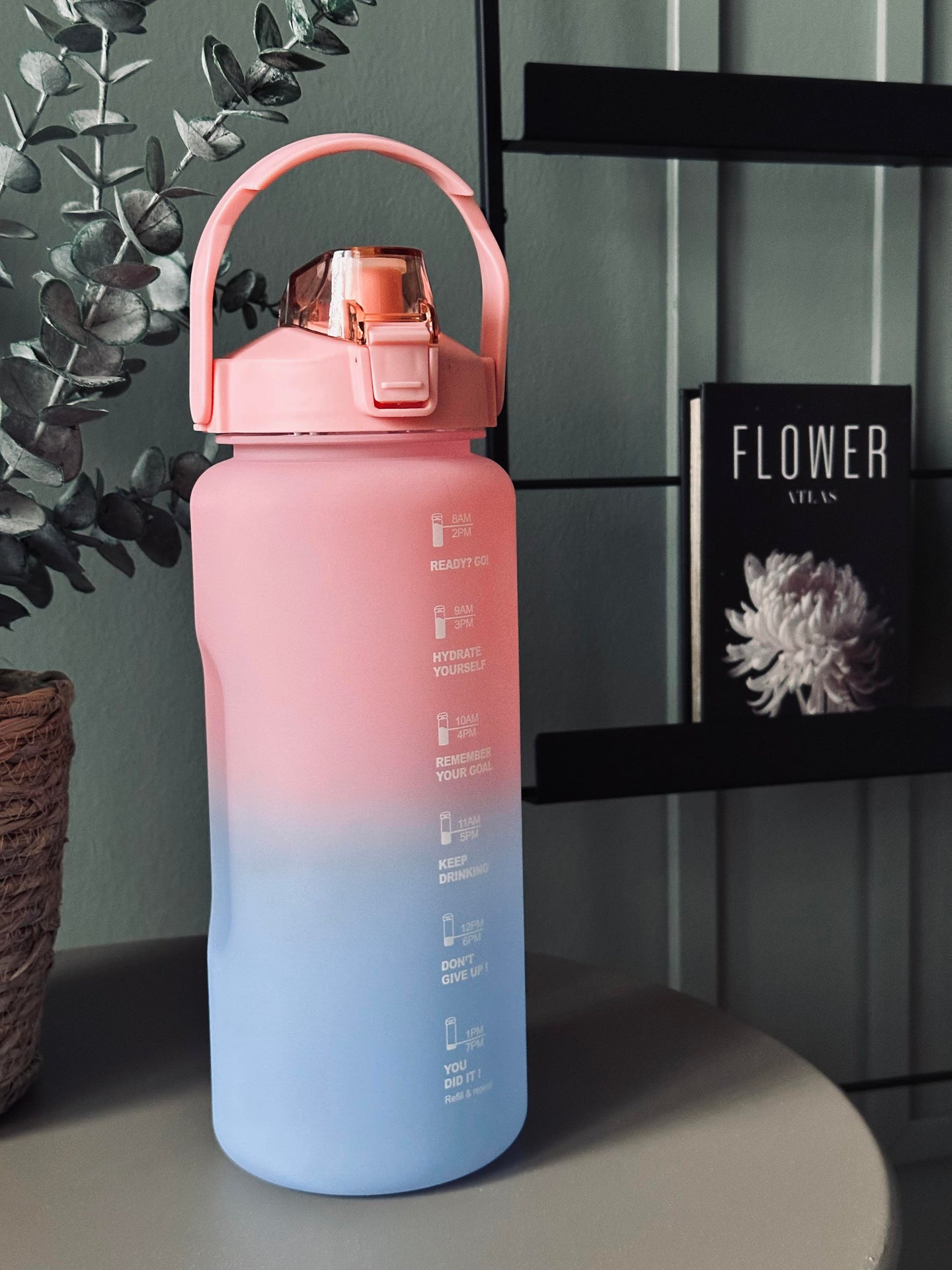 Drikkeflaske 2000 ml - Rosa / Blå