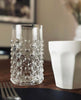 Vannglass klart glass med dots - pakke med 4stk