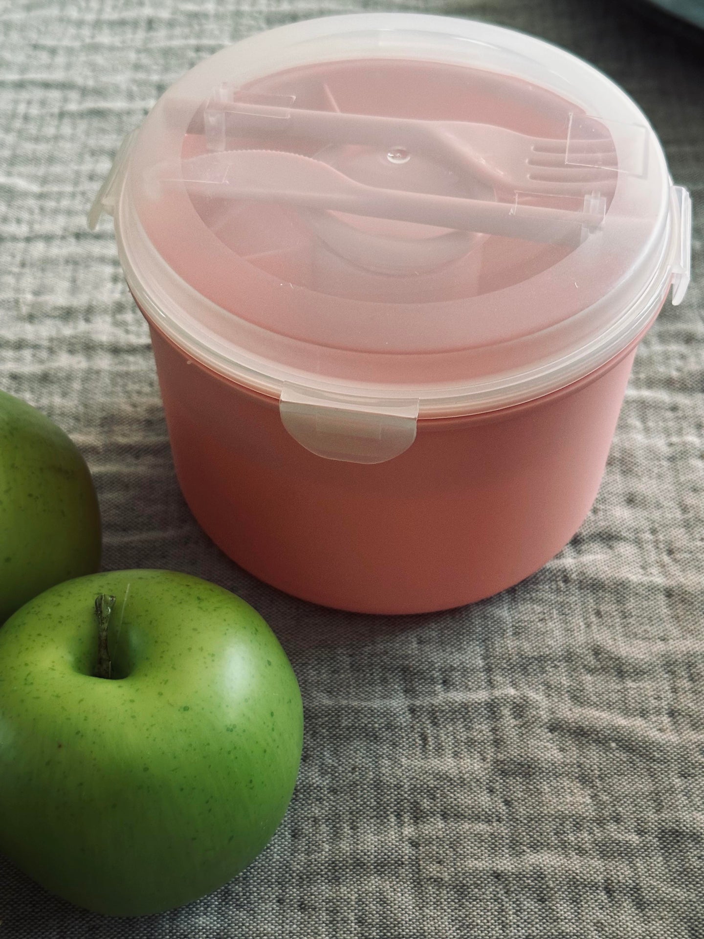 Lunchbox m. dressingkopp - Rosa