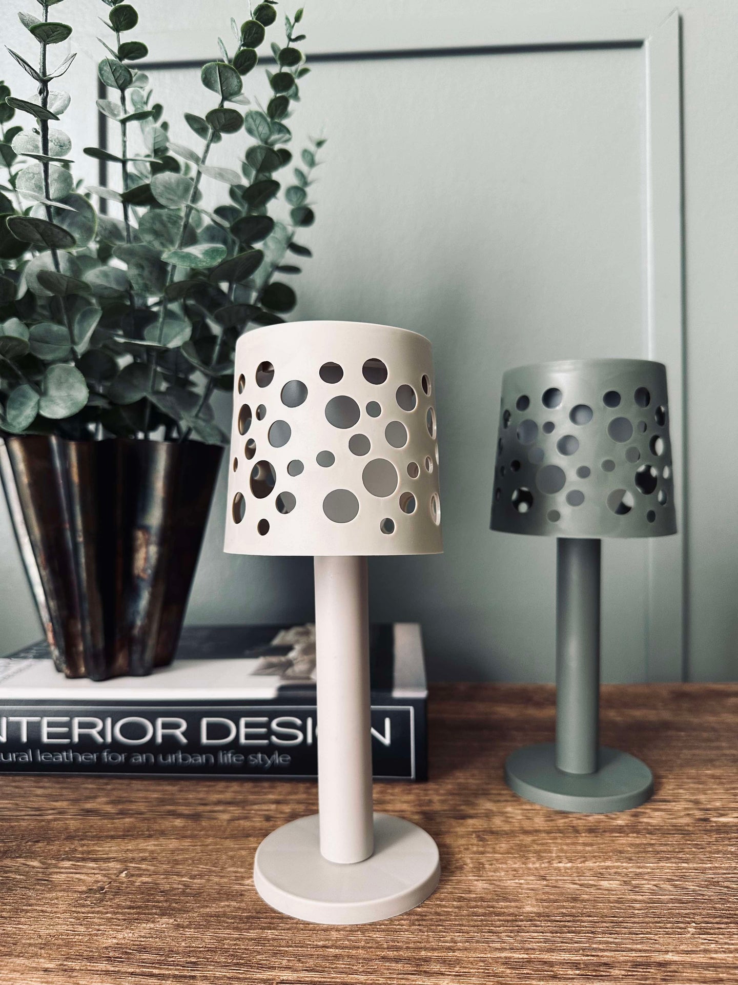 Bordlampe med solceller - Lys beige